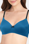 Amante Smooth Dreams Padded Non Wired Full Coverage T-Shirt Bra - Mykonos Blue — thumbnail 4